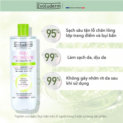 Nước tẩy trang Evoluderm Eau Micellaire 500ml