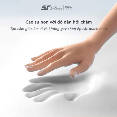 Combo Gối Tựa Đầu Và Tựa Lưng Ô Tô Tích Hợp Massage 6 Chế Độ, Gối Tựa Cao Su Non, Giảm Đau Mỏi Cổ Vai Cột Sống - Sairui