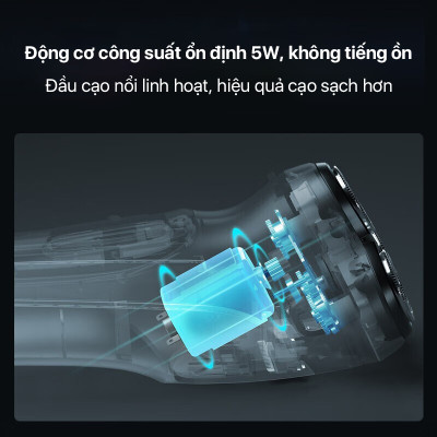 Máy cạo râu Enchen Blackstone 3 - Chống nước IPX7, pin sạc, Lưỡi dao nổi 3D - Hàng chính hãng