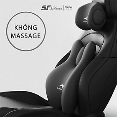 Combo Gối Tựa Đầu Và Tựa Lưng Ô Tô Tích Hợp Massage Chườm Nóng Gối Tựa Cao Su Non, Giảm Đau Mỏi Cổ Vai Cột Sống - Sairui