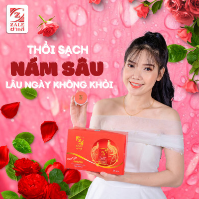 1 Hộp Kem Dưỡng Trắng Da Z ZALE ĐỎ NHÂN SÂM 6g Tẩy Nám Tàn Nhang Che Khuyết Điểm - HỘP 24 HỦ