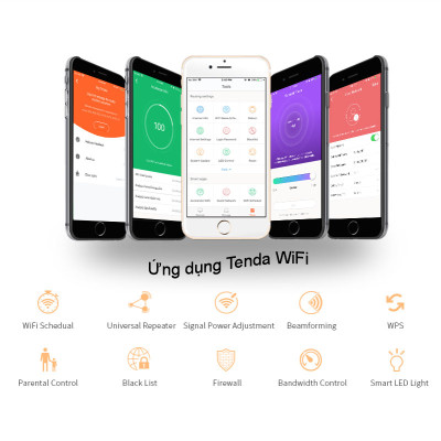 Bộ phát wifi không dây tốc độ cao 1200 Mbps 4 râu Wireless Router AC10 Tenda hàng chính hãng