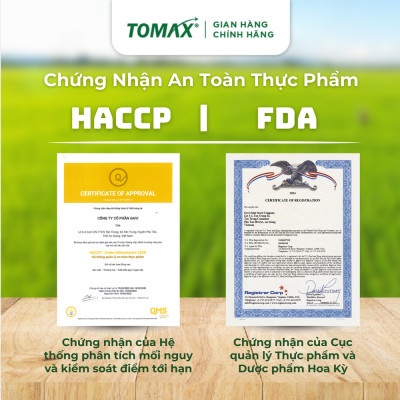Gạo Đài thơm TOMAX (túi 1kg hút chân không) dẻo vừa, ráo cơm, ngọt thơm