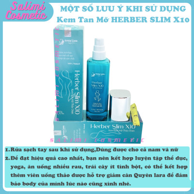 Kem Tan Mỡ Thảo Dược HERBER SLIM X10 120g, Hỗ Trợ Giảm Mỡ, Làm Mờ Vết Rạn, Làm Săn Chắc Da Vùng Bụng, Đùi, Bắp Tay, Bắp Chân, Cằm