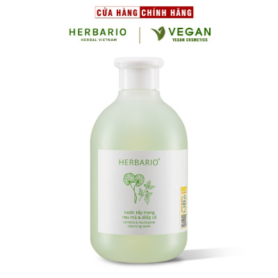 Nước tẩy trang rau má & diếp cá Herbario 300ml làm sạch sâu dịu nhẹ thuần chay