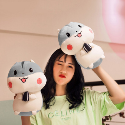 Gấu bông chuột Hamster TNB01 Màu xám - Cao 30cm