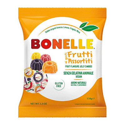 Kẹo Bonelle hương vị trái cây 150g - gói