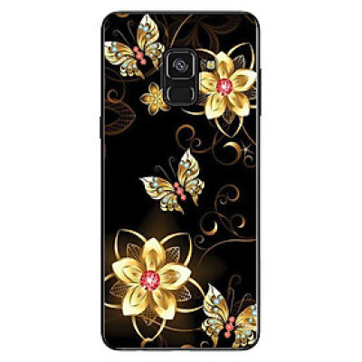 Ốp Lưng Dành Cho Điện Thoại Galaxy A8 2018 - Bướm Hoa Vàng
