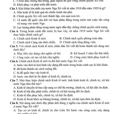 Trả Lời Câu Hỏi Lịch Sử Lớp 9 - Tự Luận & Trắc Nghiệm (Dùng Chung Cho Các Bộ SGK Hiện Hành) (HA)