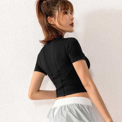 ÁO THUN CROPTOP NỮ TẬP GYM,YOGA,ZUMBA,AERBIC,ĐI CHƠI VẢI CAO CẤP MỊN TAY FORM BODY