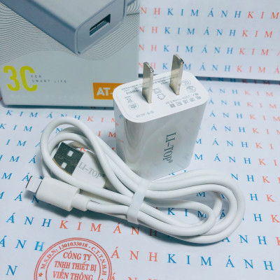 Bộ sạc Li-Top Rio Tinto AT06 5V- 2A chân cắm L, Có chứng nhận 3C tiêu chuẩn quốc gia, Kim Ánh bảo hành hàng chính hãng 12 tháng