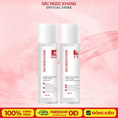 Combo dưỡng da Nước tẩy trang 145ml + Nước hoa hồng 145ml Sắc Ngọc Khang
