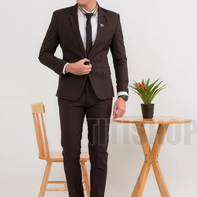 Áo vest nam Titishop AVN143 đen nâu 