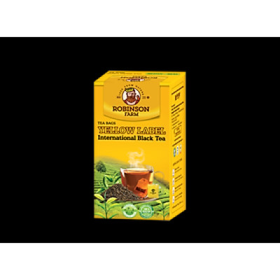 Trà Đen Túi Lọc Nhãn Vàng Organic - Robinson Farm (Hộp 20 túi x 2g)