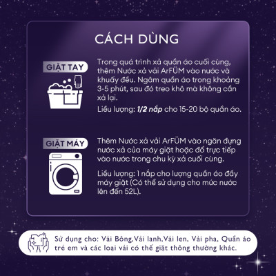 Nước Xả Vải Đậm Đặc ar FÜM Một Lần Xả Hương Nước Hoa Cao Cấp (900ml-1L)