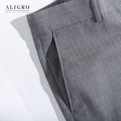 Quần âu nam ALIGRO màu xám kẻ,chuẩn form slimfit, chất vải nano cao cấp tôn dáng ALGO1037