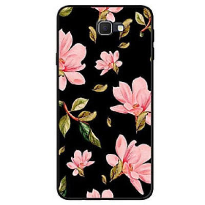 Ốp lưng dành cho Samsung J3 Pro - J7 Pro - J5 Prime - J7 Prime mẫu Hoa Lan Hồng Nền Đen