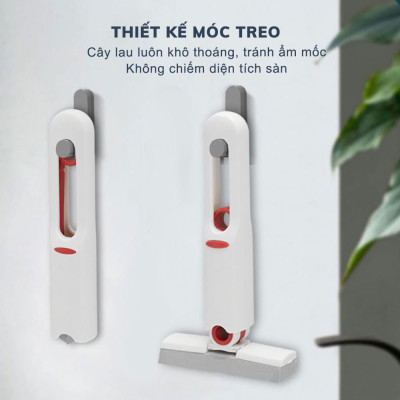 Cây Lau Bàn Bếp Tự Vắt Thông Minh Mini 25cm, Bọt Biển Siêu Thấm Hút Đa Năng, Gập Gọn