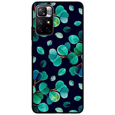 Ốp lưng dành cho Xiaomi Redmi Note 11 5G - Redmi Note 11T - Redmi Note 11S - Hoạ Tiết Lá Cây Nền Đen