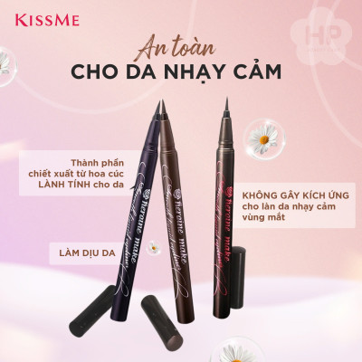 Bút Kẻ Mắt Nước Siêu Chống Trôi Nét Siêu Sắc Mãnh Kissme Heroine Make Smooth Liquid Eyeliner Super Keep (0.1 G)