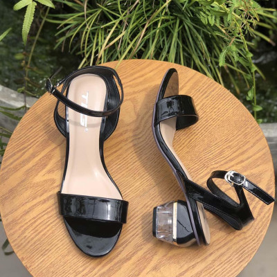 Sandal 5 phân gót mika hot trend  trẻ trung năng động 21334