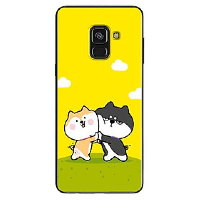 Ốp Lưng Dành Cho Samsung Galaxy A8 2018 - Mẫu Cún Vàng Và Đen