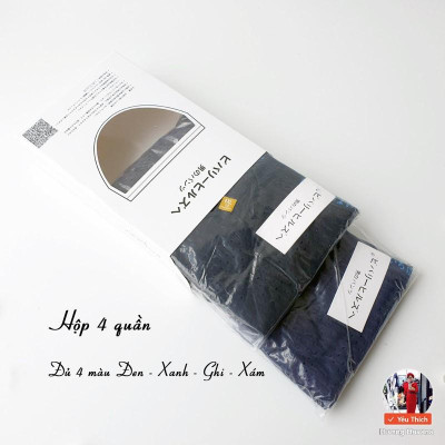 Hộp 4 quần lót nam thông hơi - quần sịp nam tam giác đùi - có size lớn MLQ01