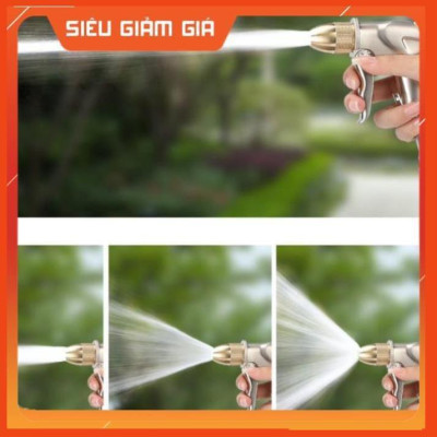 Bộ dây vòi xịt nước rửa xe, tưới cây . tăng áp 3 lần, loại 3m, 5m 206701 đầu đồng,cút,nối nhựa+ tặng đai