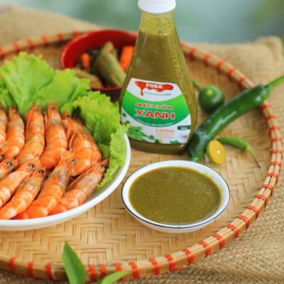 Nước chấm Fosa (vị ngẫu nhiên), muối ớt tắc tươi ngon cho hải sản và BBQ, chay mặn đều dùng được, chai 110g