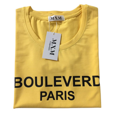 Áo thun nữ MXM form ôm body in chữ Bouleverd trẻ trung mặc tôn dáng ( ANU023 )