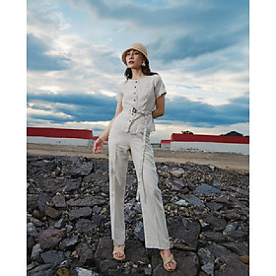 Quần Lưng Liền Linen Lanh PAN058 thời trang thiết kế Hity