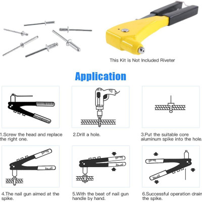 BỌC 50 ĐINH RIVE TOLSEN SIZE TỪ (2.4x6.4mm-4.8x16mm) - HÀNG CHÍNH HÃNG