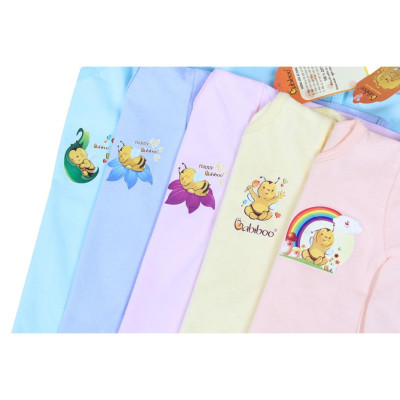 Sơ sinh - Áo sơ sinh màu tay dài cổ trụ BABIBOO - BB40