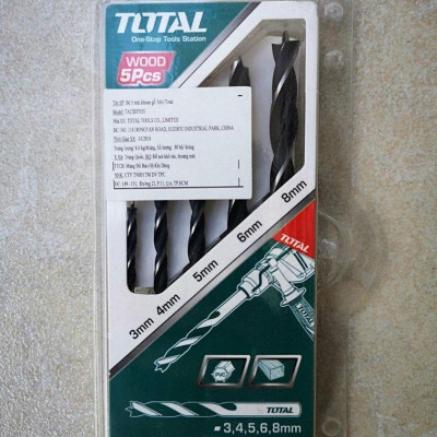 BỘ MŨI KHOAN GỖ 5 CHI TIẾT TOTAL TACSD7055