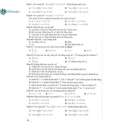 Sách Trắc Nghiệm Chuyên Đề Toán Lớp 10 (Biên Soạn Theo Chương Trình GDPT Mới)