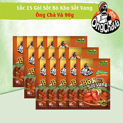 Lốc 15 Gói Sốt Bò Kho Sốt Vang Ông Chà Và 90g (Braised Beef Stew Sauce)