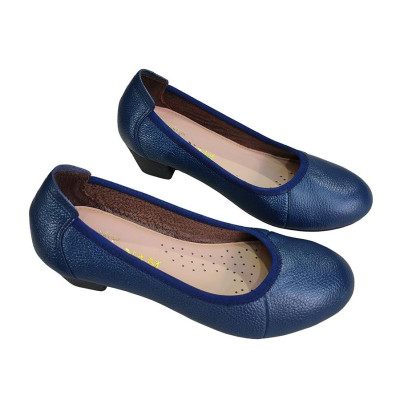 Giày Búp Bê Nữ Cao Gót HA NAM Da Bò Thật Thời Trang Cao Cấp 5cm GBBN2080