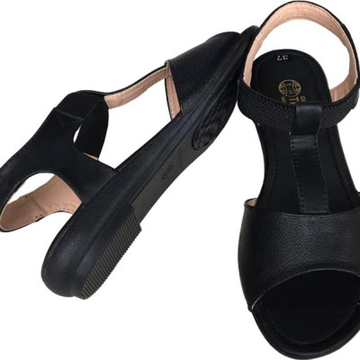 Giày sandal nữ Trường Hải da bò thật đế cao su không trơn dép cao 2.5cm dép thời trang cao cấp SDN074