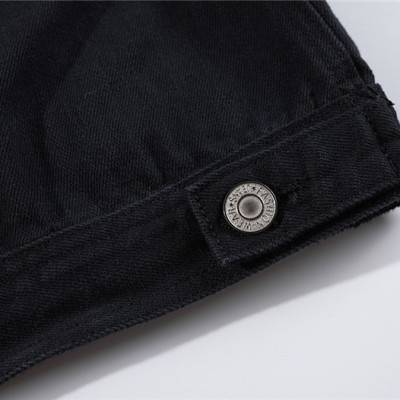 Áo khoác Jeans Nam Đen túi vuông 