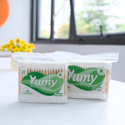 [Lố 6 túi ] Tăm bông vệ sinh người lớn YUMY thân trúc [TB01-525] túi 200 que