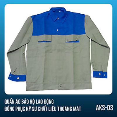 Bộ quần áo bảo hộ lao động, đồng phục kỹ sư chất liệu thoáng mát