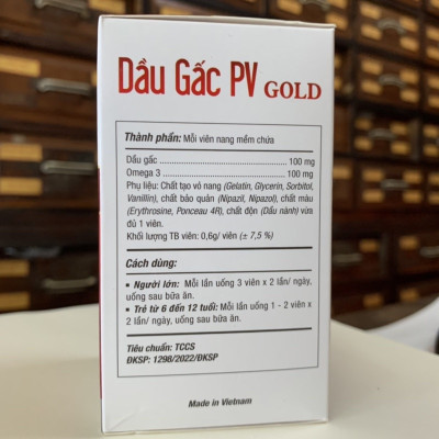 Dầu gấc PV Gold Chai 100 viên 