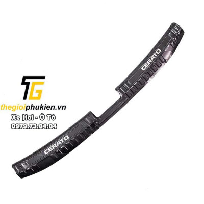 COMBO Nẹp bước chân và ốp chống trầy cốp Kia Cerato 2019-2021 vân Carbon