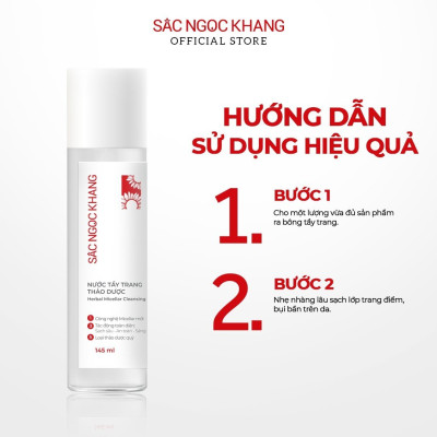 [SIZE DU LỊCH] Nước tẩy trang Sắc Ngọc Khang 30ml giúp làm sạch da bụi bẩn, bã nhờn, ngăn ngừa mụn hiệu quả