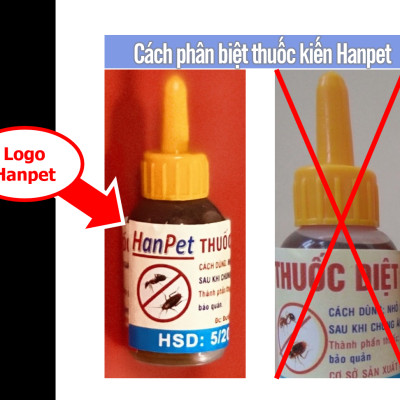 Combo 3 lọ Thuốc diệt kiến gián sinh học Hanpet- Dung dịch diệt kiến tận gốc