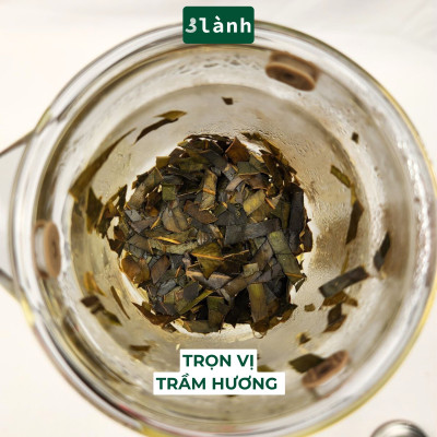 Trà Trầm Hương Dạng Lá Hộp 50gr 3 Lành Hoàn Toàn Từ Lá Dó Bầu Ngủ Ngon Giảm Stress