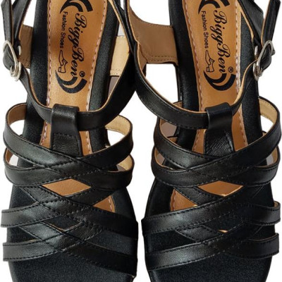 Giày Sandal Nữ Đế Xuồng BIGGBEN Da Bò Thật SDX21