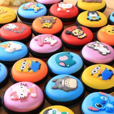 Bóp Đựng Tai Nghe, Dây Cáp Sạc Tròn Hình Thú Nhiều Hình