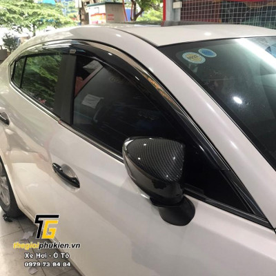 Bộ ốp gương chiếu hậu Mazda 3 2015-2019 vân Carbon cap cấp