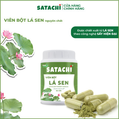 Bột Lá Sen nguyê n ch.ất SATACHI. Hộp 180 viên